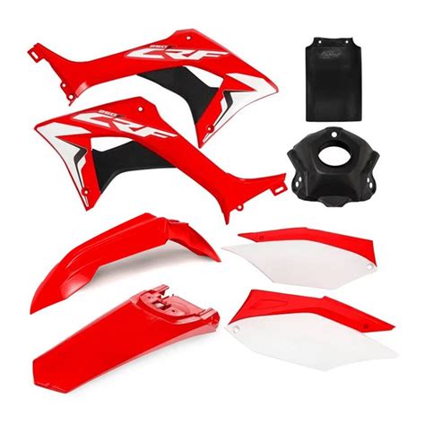 Kit Plástico Crf 250f Amx Vermelho Branco no Shoptime