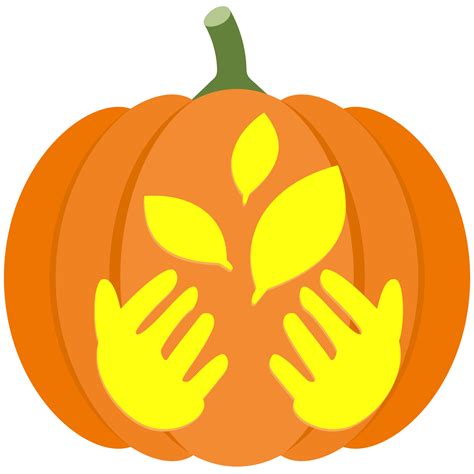 Hands Pumpkin Stencil Free Printable Papercraft Templates