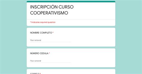 INSCRIPCIÓN CURSO COOPERATIVISMO