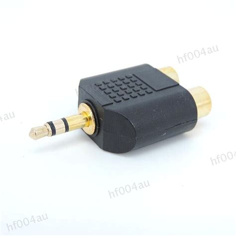 Pole Stereo Mm Aux Male To Rca Female Audio Splitter Connector