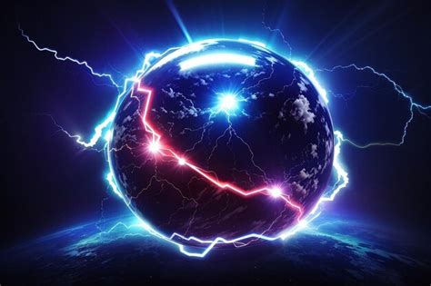 Premium Ai Image Electric Lightning Ball Background