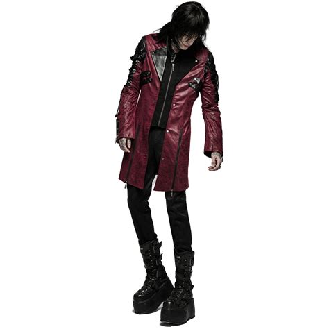 Red And Black Poisonblack Males Jacket By Punk Rave The Dark Store