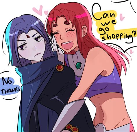 Raven And Starfire Dc Comics And 1 More Drawn By Huyandere Danbooru