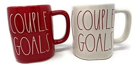 Juego De Tazas Rae Dunn Couple Goals Cuotas Sin Interés
