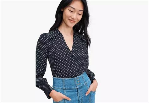 Dainty Dot Silk Blouse Kate Spade New York Kate Spade New York