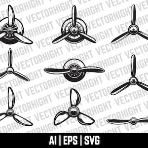 Airplane Propellers Vector Airplane Propeller Svg Aviation Propeller