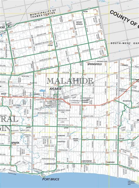 Rural Routes Ontario Township Of Malahide Lower Tier Elgin