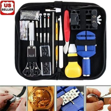 147 Pcs Watch Repair Kit Watchmaker Back Case Remover Opener Link Pin