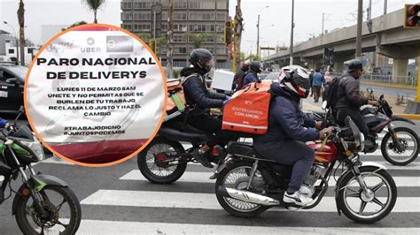 Trabajadores De Aplicativos Delivery Anuncian Paro Nacional Para El