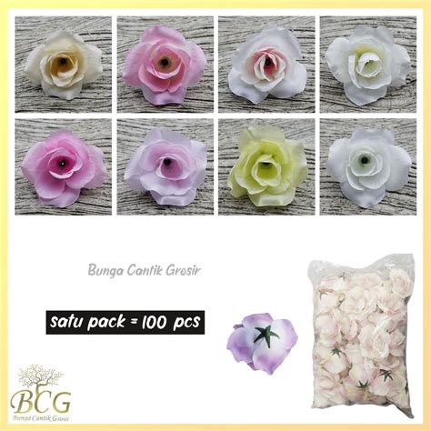 Jual Kuntum Kepala Bunga Mawar Rose Import Pack Pcs Bunga