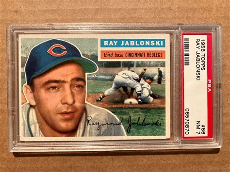 1956 TOPPS BASEBALL RAY JABLONSKI PSA 7 CINCINNATI REDLEGS EBay