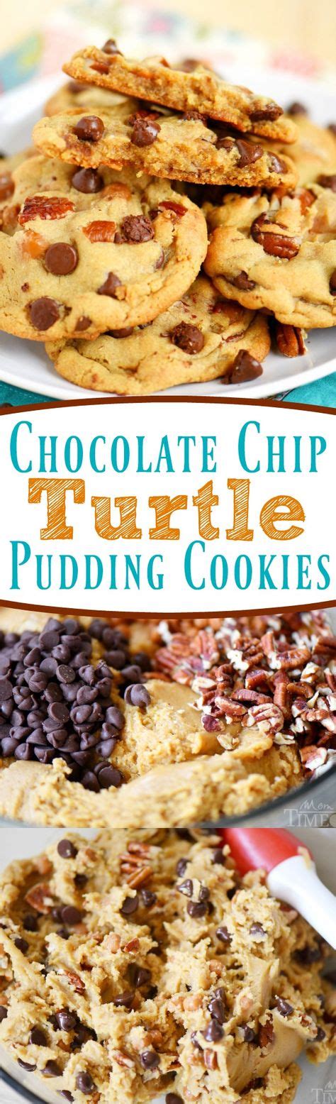 Outrageous Chocolate Chip Turtle Pudding Cookies Are Loaded With Chocolate Chips Pecans And