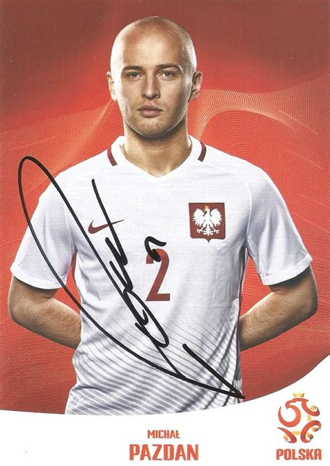 Micha Pazdan Autograf Polska Karta Pzpn Legia