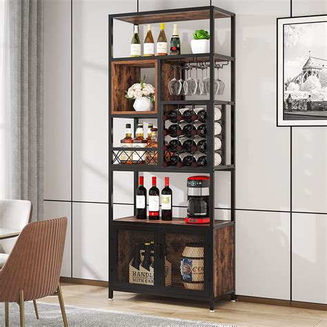 Tribesigns Tall Wine Rack Freestanding Floor Metal Wine Shelf