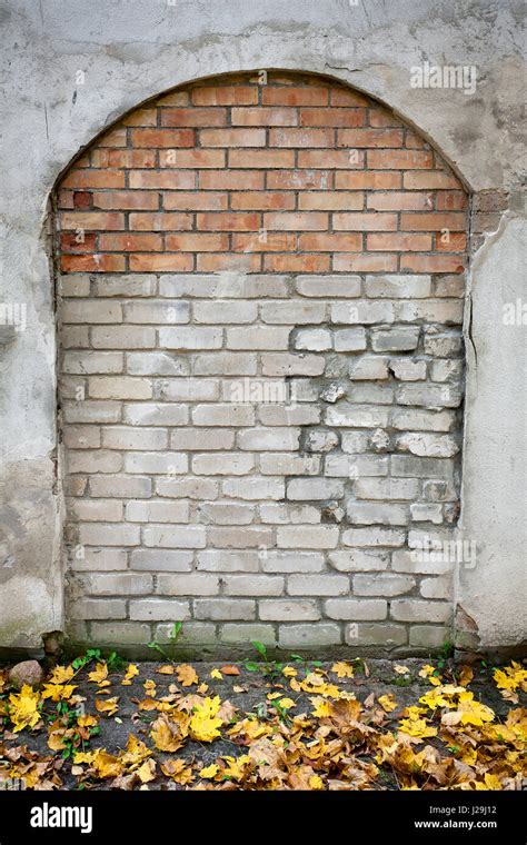 Old Door Blocked By Brickwall Stock Photo Alamy