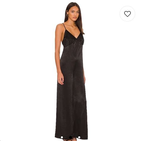 Weworewhat Pants And Jumpsuits Nwt We Wore What Black Sateen Jumpsuit