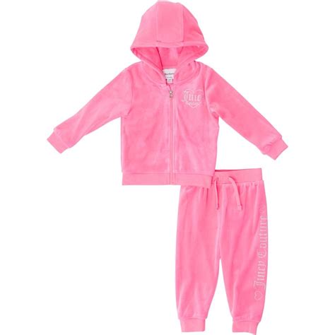 Buy Juicy Couture Girls Velour Tracksuit Summer Neon Pink