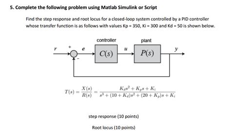 Complete The Following Problem Using Matlab Chegg