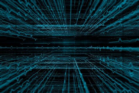 Representación 3d de fondo científico de líneas gráficas pulsantes