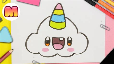 Como Dibujar Una Nube Unicornio Kawaii Dibujos Kawaii Faciles Como