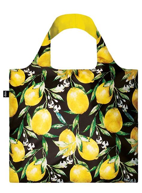 Loqi Reusable Tote Bag Lemons Print Multi Colored Print