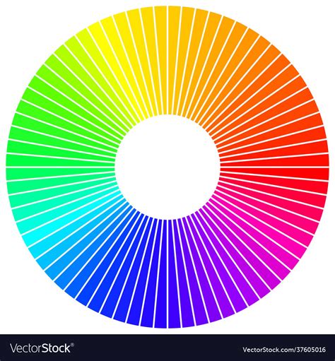 Gradient Rainbow Color Circle Isolated On White Vector Image