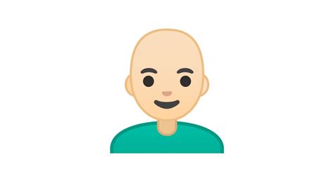 Hombre Tono De Piel Claro Y Sin Pelo Emoji