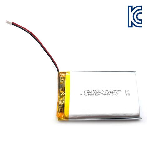 3 7V 2000mAh KC인증 리튬폴리머 배터리 DTP634169 디바이스마트