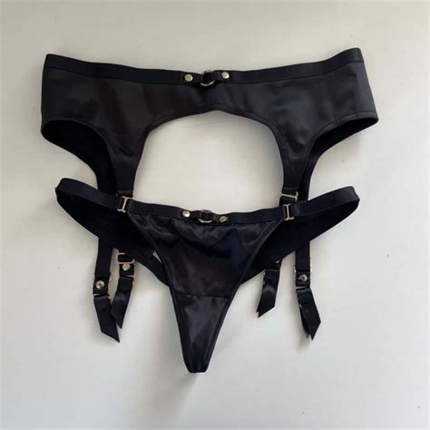 Honey Birdette Black Lingerie Set Size