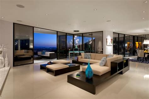 Modern Living Room With Large Movable Glass Walls House And Home Magazine Futuristic Living