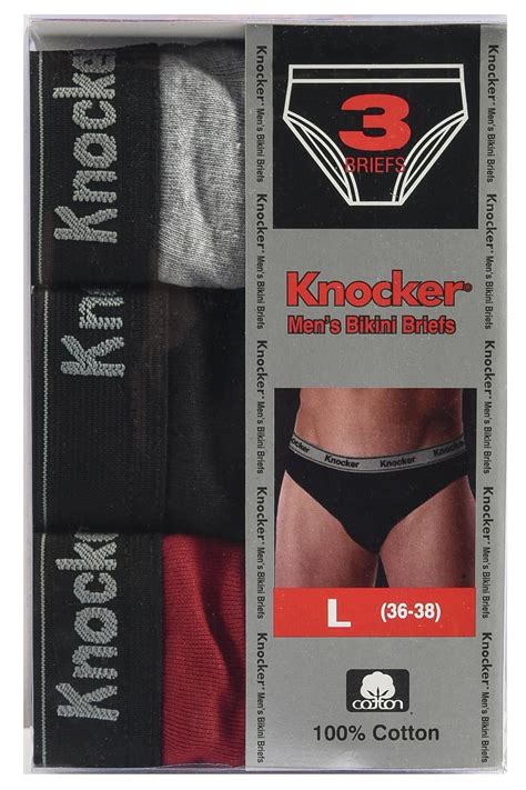 Frenzy Men S Essentials Knocker PACK OF Logo Band Bikini Briefs