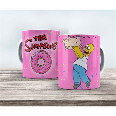 Caneca Os Simpsons Porco Aranha Caneca Porcelana Shopee Brasil