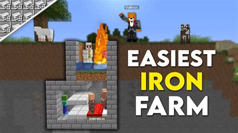 Minecraft Easy Iron Farm Iron Farm Tutorial Youtube