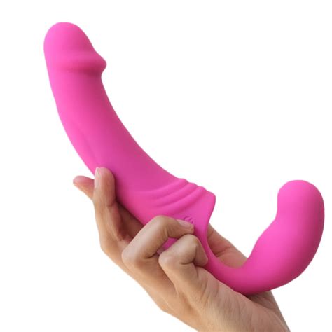 Double Rider Strapless Strap On Vibrator Sex Toy For Couples Lauvette