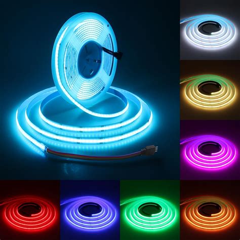 ALITOVE COB LED Strip Lights Color Changing COB RGB Light Strip 16 4ft