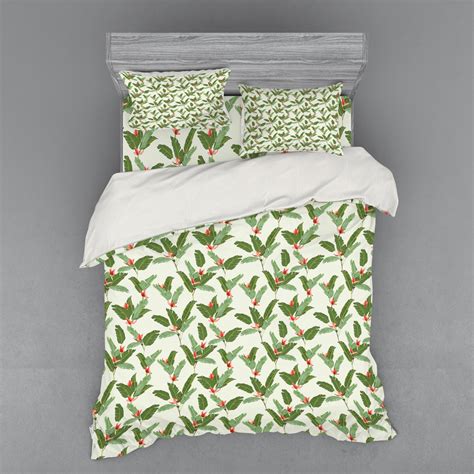 Tropical Duvet Cover Set Tropical Palm Leaves With Banana Flowers Flourishing In Nature Of