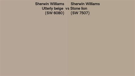 Sherwin Williams Utterly Beige Vs Stone Lion Side By Side Comparison