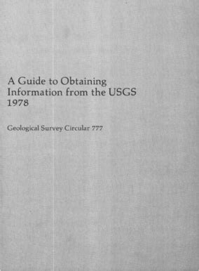 Fillable Online Pubs Usgs A Guide To Obtaining Information From The