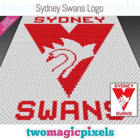 Sydney Swans Logo C2C graph, SC graph, cross stitch graph by Two Magic ...