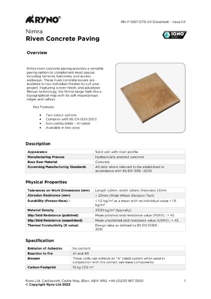 Nimra Concrete Paving Datasheet Ryno Nbs Source