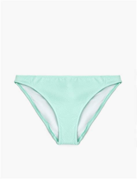 Yeşil Kadın Dokulu Klasik Bikini Altı 5SAK00013MM Koton