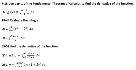 Solved Use part 1 of the Fundamental Theorem of Calculus to | Chegg.com