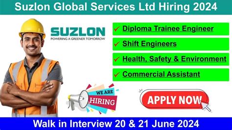 Suzlon Global Services Ltd Hiring Walk In Interview June