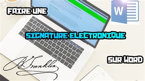 Comment faire une signature électronique word YouTube