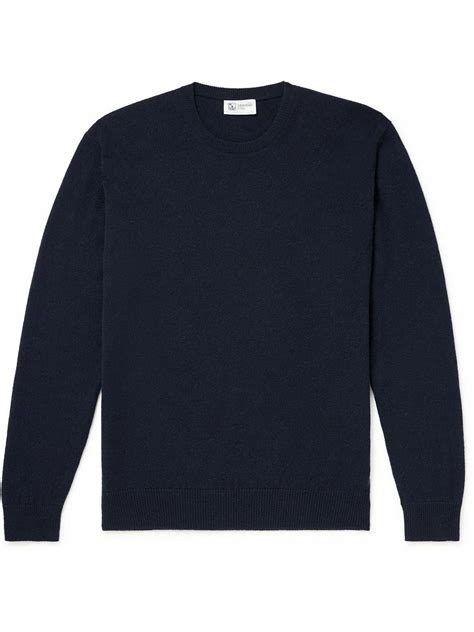 Johnstons Of Elgin Cashmere Sweater Blue Johnstons Of Elgin