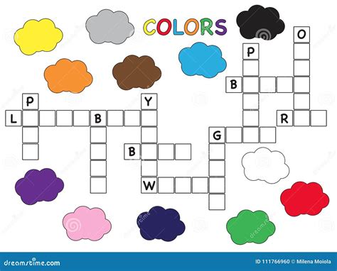 Colors Crossword For Children Stock Illustration Illustration Of