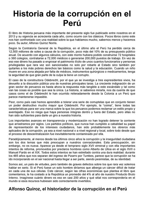 409602910 Historia De La Corrupcion En El Peru Historia De La