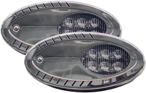 Itc 1 Pair Marine Boat Led Hull Side Surface Mount Docking Lights 69389ss Sports