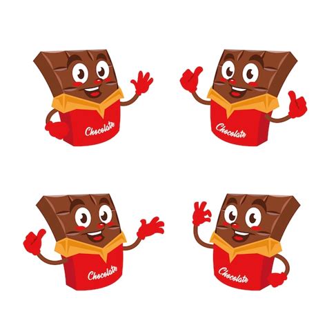 Premium Vector Chocolate Cartoon Character Cute Design