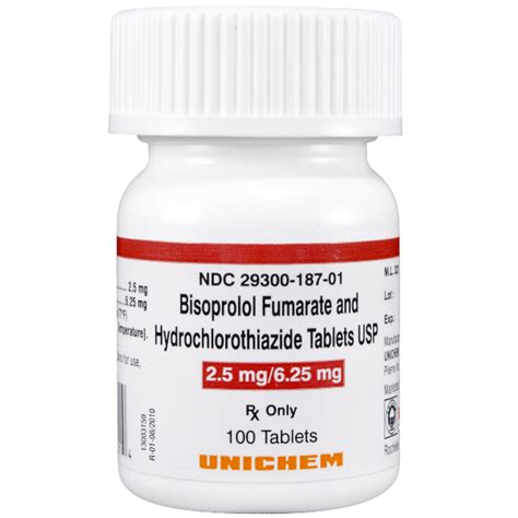 Bisoprolol Whctz 25625mg Rx Products